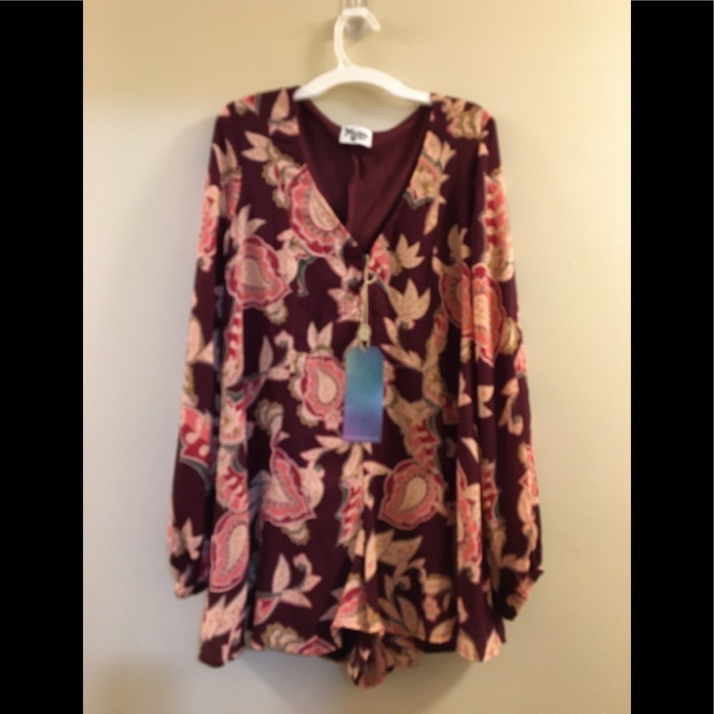 NWT Show Me Your Mumu Bailey Tie Back Romper & - Picture 6 of 15